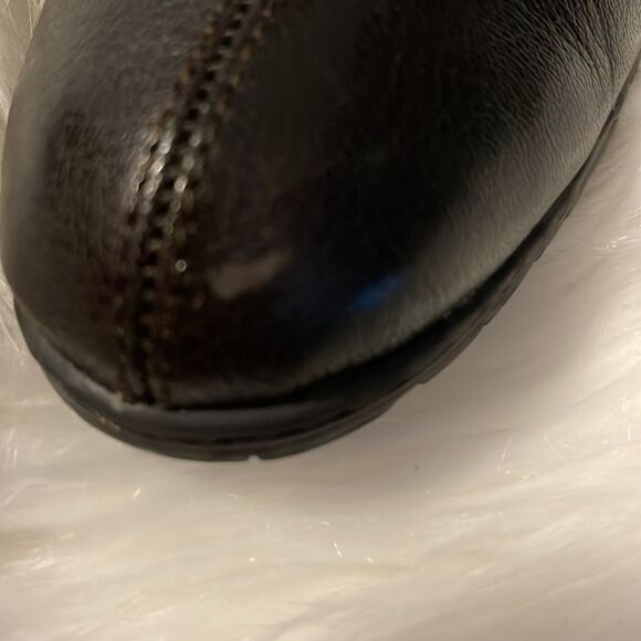 B.O.C brown leather clogs with faux leather lining rubber soles 4” hee… - Picture 9 of 9